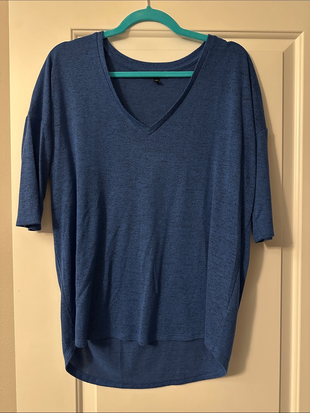 Express Blue V-Neck Tunic Top